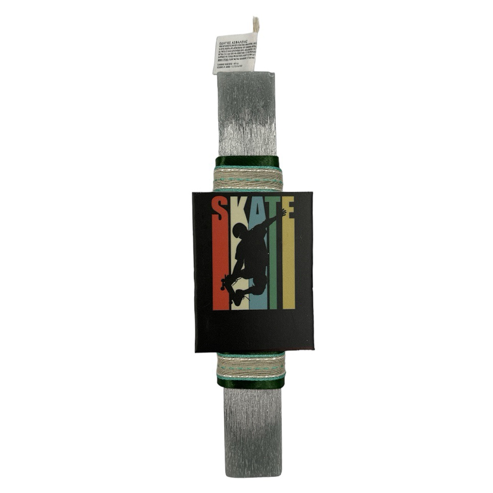 papell.grΛαμπάδα χειροποίητη πλακέ αρωματική skate καδράκι 26 εκpapell.gr